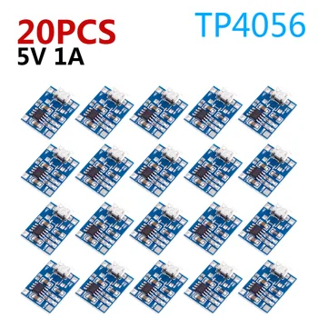 1-20 шт TP4056 5V 1A 18650 Модуль Зарядного Устройства Литиевой Батареи Зарядная Плата с защитой Micro USB Type-C Модуль Зарядного Устройства