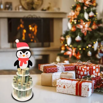 1шт Рождественский Пингвин кошелек, подарок орнамент, Рождественская елка Рождественский Пингвин бумажник бумажник бумажник рождественский олень орнамент подарок Л5