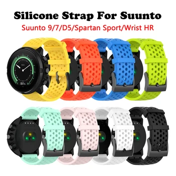 24 мм Силиконовый Ремешок Для Suunto 7/Suunto D5 Браслет на Запястье для Suunto 9 BARO/SPARTAN SPORT НАРУЧНЫЕ Часы HR BARO Smart Watch Band Correa