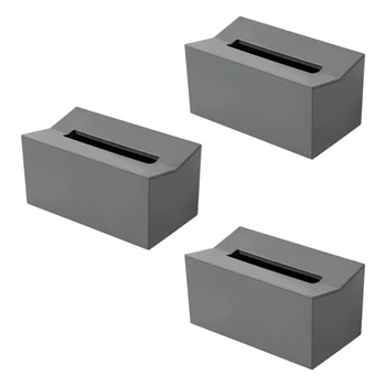 3X Кухонная коробка для салфеток, чехол, держатель для салфеток для бумажных полотенец, коробка серого цвета