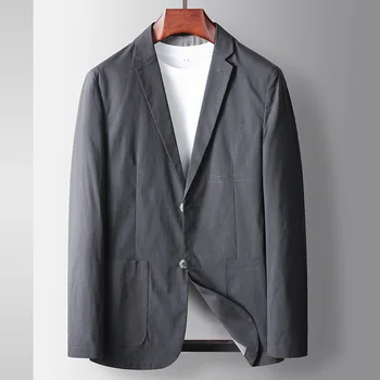 6294-Мужской тонкий повседневный солнцезащитный крем, эластичный маленький костюм на весну и осень, одинарная куртка west jacket