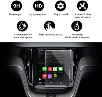 8,7 дюйма для Volvo XC60 Sensus 2018 2019 Защитная пленка для экрана навигации автомобиля из прозрачного закаленного стекла с сенсорным ЖК-дисплеем