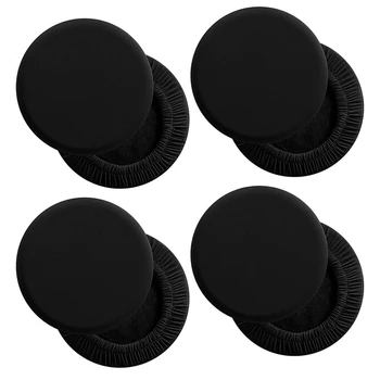 8 Упаковок круглых чехлов для барных стульев - Супер мягкая и моющаяся Эластичная подушка для табурета, чехол для барного стула 12-14 дюймов-черный