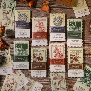 8 упаковок / ЛОТ Серия почтовых марок с ретро-бумажными наклейками для сообщений