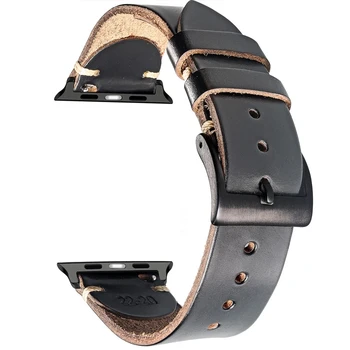 HEMSUT Совместим с ремешком Apple Watch Horween Кожаный ремешок для часов iWatch 42mm44mm45mm 38mm40mm41mm для серий7 6 5