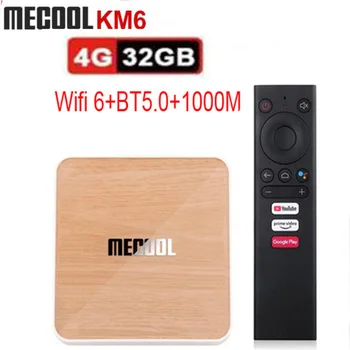 KM6 Smart TV BOX 4 ГБ 32 ГБ Android 10,0 5G WiFi S905X4 HD медиаплеер Amlogic S905X4 1000M Ethernet порт TV BOX