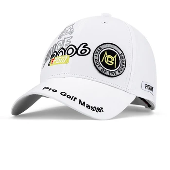 PGM 1 шт, Мужская шляпа для гольфа, Дышащие быстросохнущие солнцезащитные шляпы, солнцезащитный козырек, Солнцезащитный крем, модная вышивка MZ043 Белый