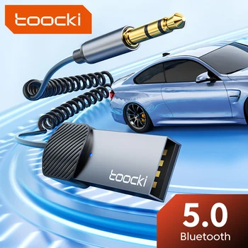Toockibluetooth 5,0 Aux Адаптер Ключ От USB До 3,5 мм Разъема Аудио Беспроводной Комплект Громкой Связи Для Автомобильного Стереоприемника USB Передатчик