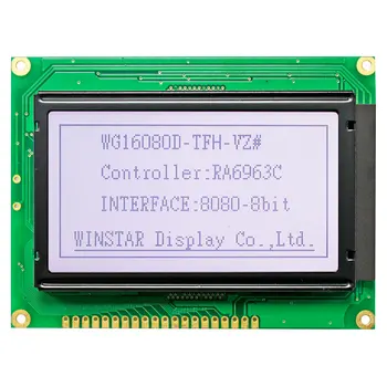 Winstar 20PIN 93x70mm STN Серая пленка 8080 Интерфейс LC7981 16080 Модуль 160*80 5V Графический ЖК-экран 160X80 WG16080A
