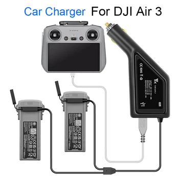 Автомобильное зарядное устройство 3 в 1 для DJI Mavic Air 3 Интеллектуальный концентратор для зарядки аккумулятора Автомобильный разъем USB-адаптер Multi 2 Аккумулятора