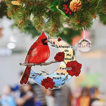 Акриловый Подвесной орнамент, Реалистичные подвески Red Priest в виде птиц, Цветной Рождественский декор, Подарки на День Святого Валентина для подвешивания