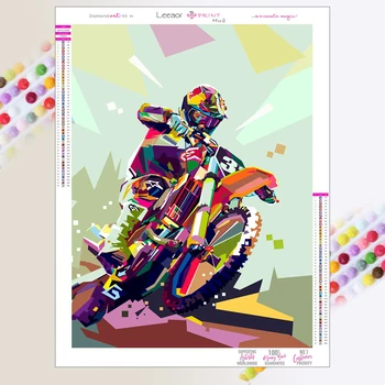 Алмазная живопись Новая коллекция 2023 Cool Motocross Creative Painting Полный Набор для вышивания алмазной мозаикой Крестиком Home Decor