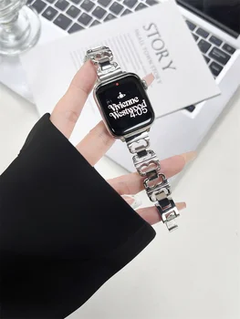 Выдалбливаемый ремешок из нержавеющей стали подходит для apple watch band iwatch8 ultra 49mm series76543SE premium feeling 41mm45mm 40mm