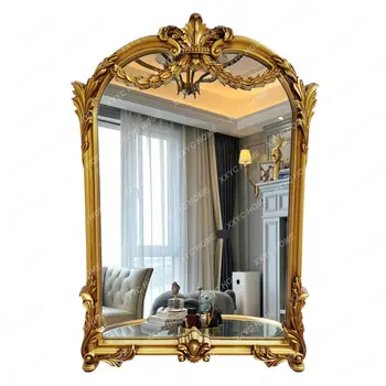 Декоративное зеркало в европейском стиле Ретро Доступная роскошь Арочная Ванная Комната Зеркало для ванной Комнаты Туалетное зеркало для ванной комнаты