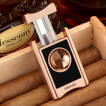 Инструмент для резки сигар LUBINSKI V-образный Металлический складной держатель для сигар, подставка для резки сигар V-образного сечения с подарочной коробкой