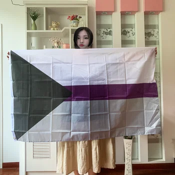 ЛГБТ-флаг 90x150 см высококачественный полиэстер ЛГБТК-Сообщество Ace Деми Асексуальность асексуальная гордость демисексуальный Флаг радужный флаг