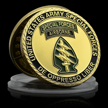 Монета для десанта специального назначения Армии США De Oppresso Liber Значок Сувенир Предметы коллекционирования Памятная медаль в капсуле