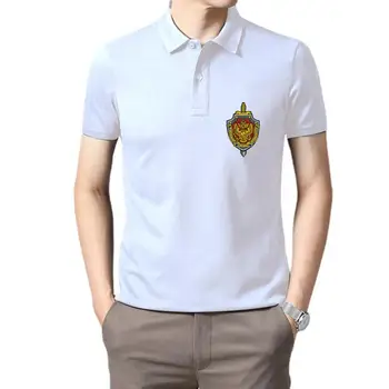 Мужская одежда для гольфа в стиле милитари FSB из хлопка цвета хаки. В комплект входит мужская футболка-поло Russian Fsb спереди.