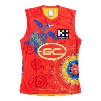 Мужская спортивная рубашка для коренных жителей Гернси Gold Coast Suns 2021, S-3XL