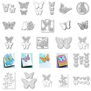 Недавно поступившая популярная многослойная коллекция Butterfly Для резки металла, штампы для вырезок / украшение для фотоальбома с тиснением