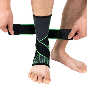Нейлоновый бандаж для поддержки голеностопного сустава с регулируемым ремешком для футбола баскетбола волейбола