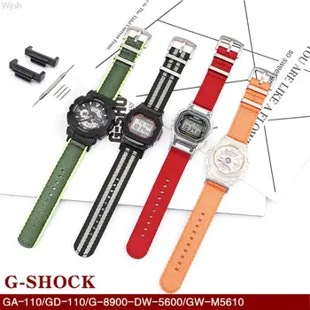 Нейлоновый Ремешок для часов Casio G-Shock GA-110/100/120/150/200/400/700 GD-100/110/120 DW-5600 6900 GW-M5610 GW-6900 Ремешок-Браслет