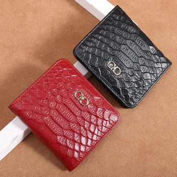 Новый женский кошелек из натуральной кожи, короткий, ультратонкий, с несколькими карточками, складной кошелек Zero Wallet на молнии