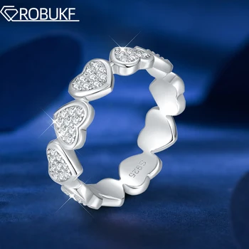 Обручальное кольцо с муассанитом D-цвета 0,72 карата в форме сердца, обручальное кольцо с обещанием из стерлингового серебра 925 пробы, ювелирные изделия с покрытием 18 Карат