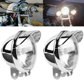 Передний вспомогательный фонарь мотоцикла Черный хром Подходит для аксессуаров бокового освещения GN 125, внешняя фара, боковой фонарь CM 125, новый