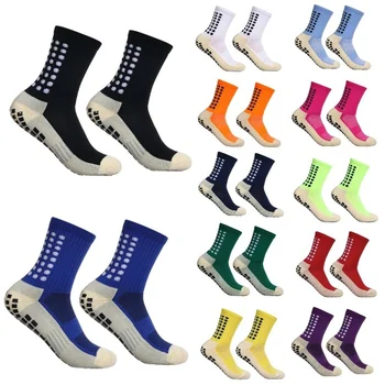 Противоскользящие силиконовые спортивные носки 4 пары для футбола, впитывающие пот и дышащие