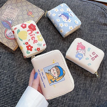 Трендовые Чудо-сумки, Милый кошелек для женщин, портмоне, эстетичный Кавайный держатель для карт, мода для девочек-подростков в корейском стиле для путешествий