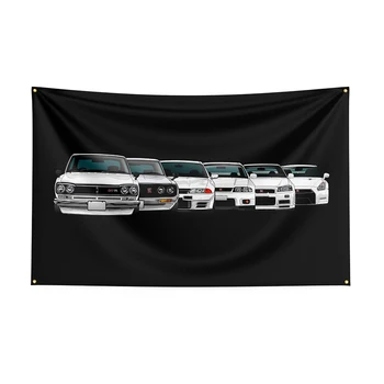 Флаг автомобиля JDM 3X5FT Напечатанный Полиэстером Баннер Гоночного Автомобиля Для Декора, декор Флага ft, баннер Для Украшения флага, Баннер Для Флага