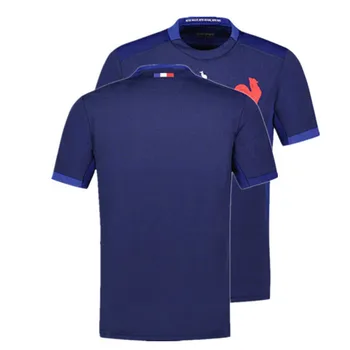 Франция Домашняя футболка для регби Domicile Bleu Размер рубашки S-5XL