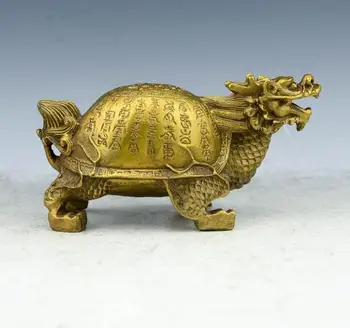 Черепаха из чистой меди черепаха жизнь, удача, долголетие, Фэн-шуй, бронза, изделия ручной работы, мебель для дома